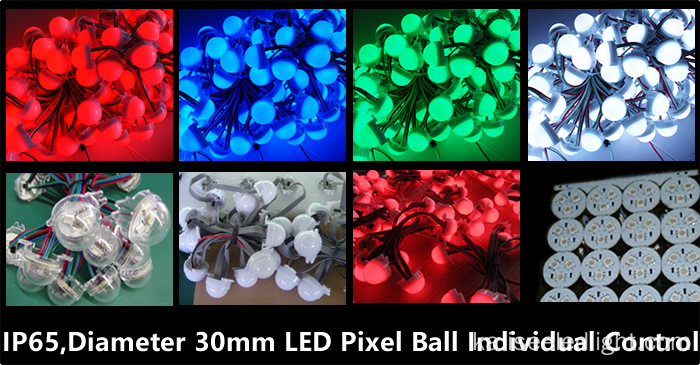DMX 30 მმ SMD5050 RGB LED Pixel Disco Lights