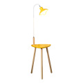 LEDER lâmpada de leitura amarela de madeira