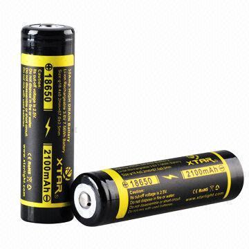 18650 2,100mAh 30A Battery, specially for E-cigarette