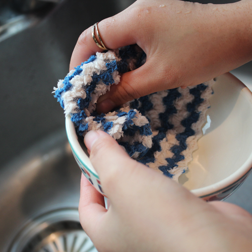 Factory Wholesale Striped Coral Velvet Kitchen Clean Cloth