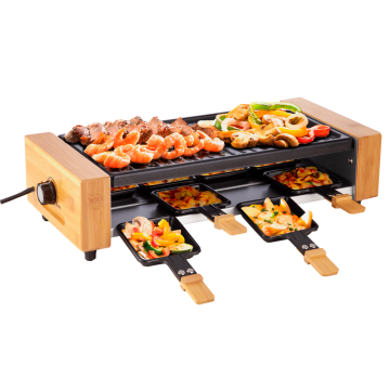 Bratpfrathdelte koreanische Mini -Indoor -Bambus -Pan -Barbecue BBQ Elektrische Grills