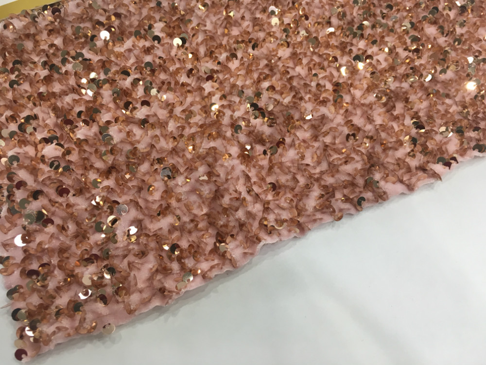 Sequin Velvet Embroidery Fabric