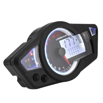 Customizable Digital Speedometer with Seven Color LED Lights for Universal Motorcycles