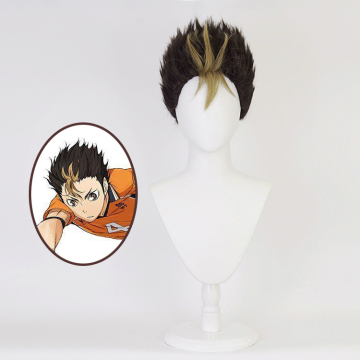Wholesale Synthetic Short Blended Color Wigs for Men - Haikyuu!! Ainizu/Nishinoya Cosplay