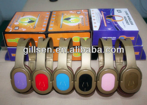 Popular wireless headset with TF card player