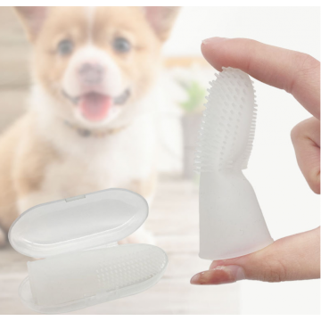 Cepillo de dientes de perro kit de cepillo de dientes de dedo de 360 ​​grados