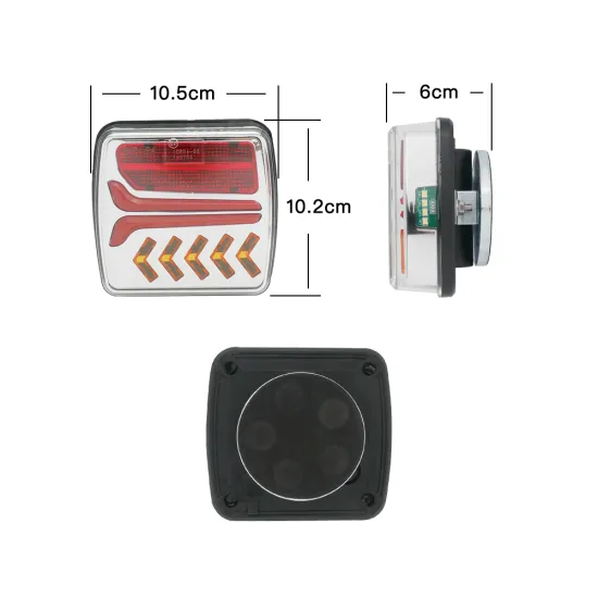 Wireless Magnetic LED Trailer Tail Lights Kit - 12-24V E-Mark Waterproof Brake Light for RV & Trailer