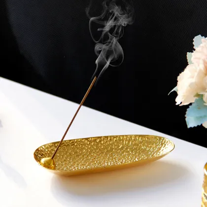 Modern Metal Relief Incense Burner Line Incense Holder