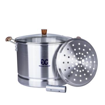 Silver Aluminum Tamale Steamer Pot