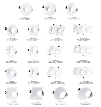 Adjustable Kinsuny White Light Housing for GU10 MR16 Downlights - Frame Included