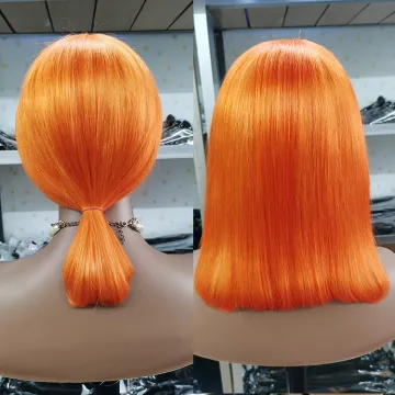 Natural Straight Color Lace Frontal Closure Wig Wholesale Virgin Brazilian Human Lace Wig Orange 613 Blonde Human Hair Wigs