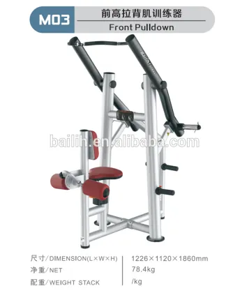 Bailih 2015 Newest Plate Loaded Gym Equipment Front Pulldown M03, Gym Fitness Equipment