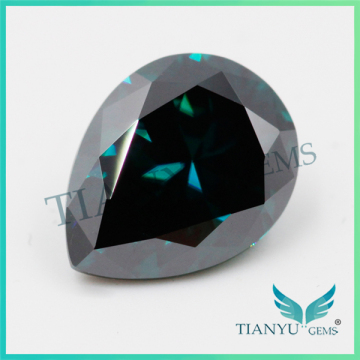 Wholesale Gems Stone green color 5*7mm Pear Cut Moissanite for Jewelry