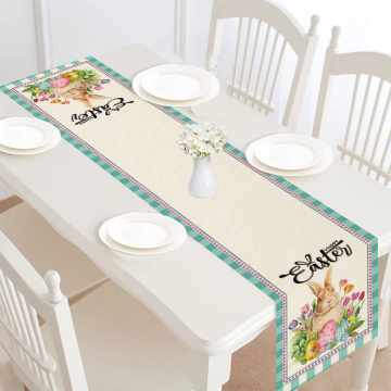 Plaid Πάσχα λαγουδάκι αυγά Gnome Table Runner για διακόσμηση τραπεζαρίας