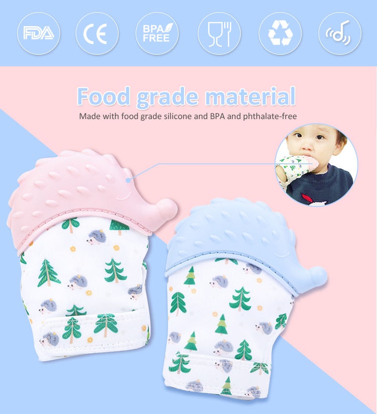 baby teething mitten