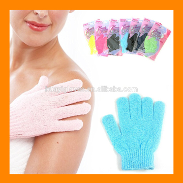 Factory Price Durable Nylon Body Scrub Gloves/Exfoliating Gloves/Bath Gloves For Skin Care Shower Bath