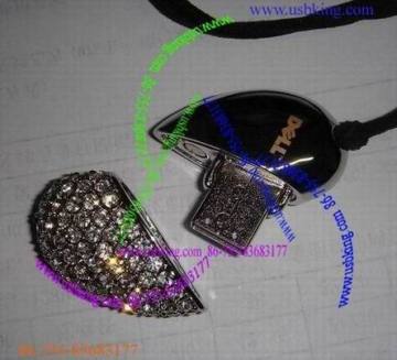 Swarovski Heart Beat USB Memory Key,2009 OEM china supplier,jewely heart shaped usb flash drive