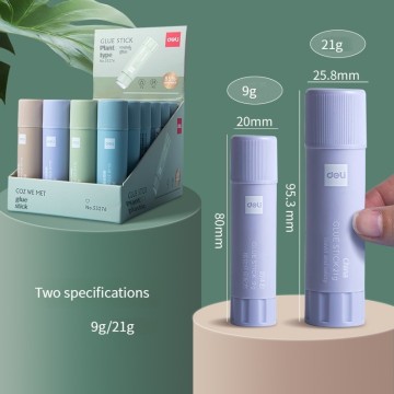 High Viscosity Vegetable Starch Glue Stick - Deli 53274 (6 Pcs), Mild & Non-Irritating, Washable Firm Handmade Adhesive