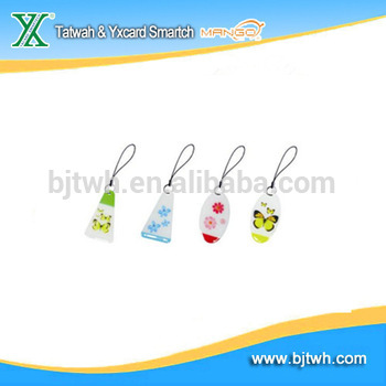 RFID printable PVC keyfob with sling