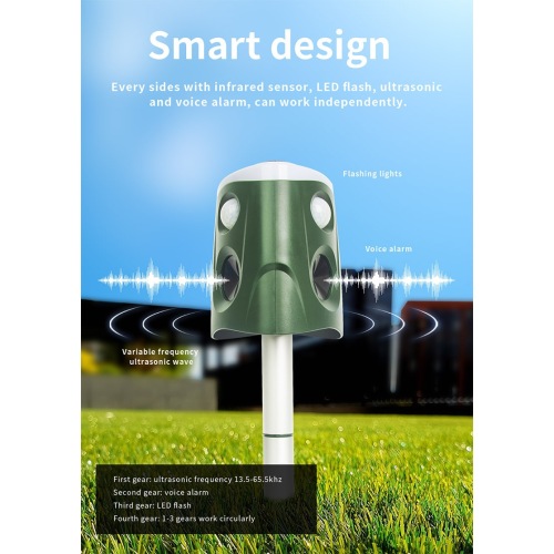 360 degree solar powered ultrasonic Animal Repeller