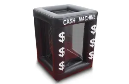 Popular inflatable cash cube/inflatable money machine booth for fun