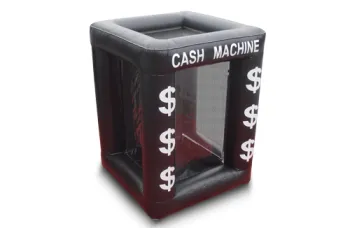 Popular inflatable cash cube/inflatable money machine booth for fun