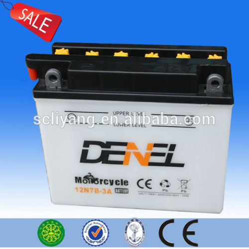 Motorcycle Lead Acid Storage Battery (12V 7Ah dry charged motorcycle battery)