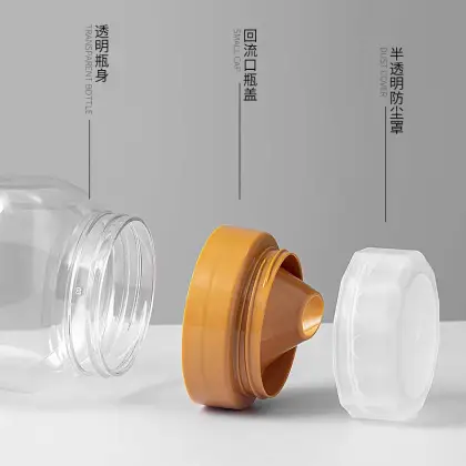Pet Square Clear Wide Mouth Jars - 300g to 1000g