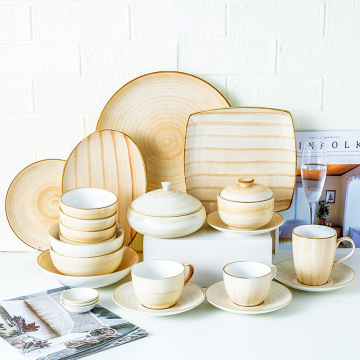 Japanese Porcelain Pasta Plates & Soup Bowls with Lid - RY021 Kitchen Dinnerware Set