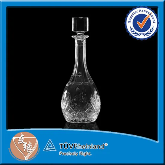 Round Custom Glass Globe Glass Bottle 32OZ Luxury Wine Decanter