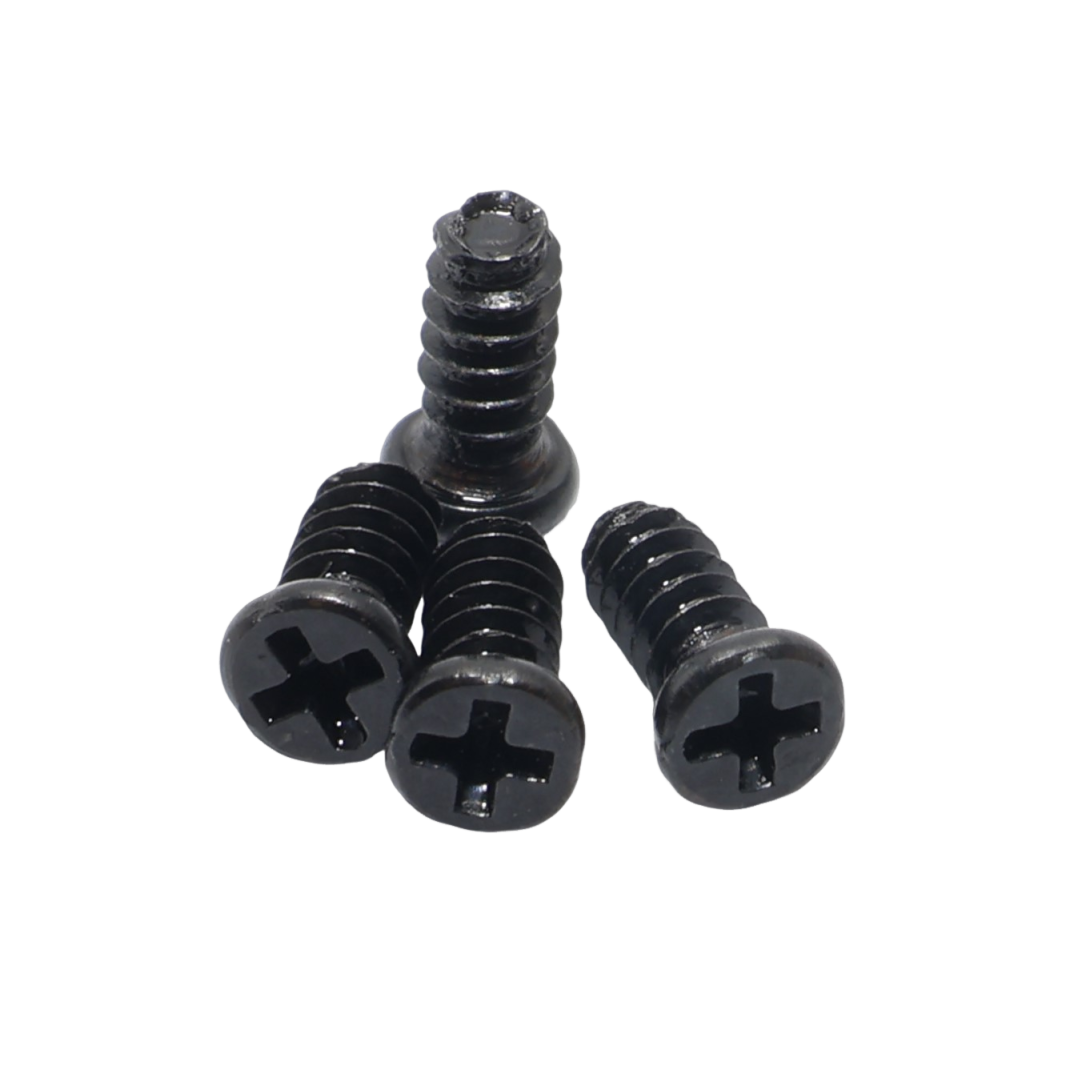 GB845 M1.7*4*2.5 SUS304 black pan head cross machine screw