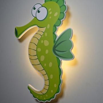 Pull Cord Switch Decorative Sea Horse Wall Light