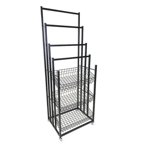 Black Metal Rotating Umbrella Display Stand