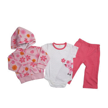 Baby Girl Fashionable Cotton Three Clothing Suits