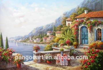 Modern art hanging picture beautiful scene mediterranean seascape oil painting
