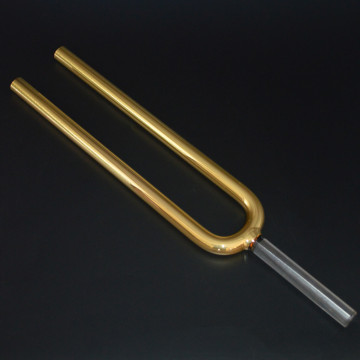 24k Gold Clear Quartz Crystal Singing Tuning Forks für Soundheilung und Chakraausgleich