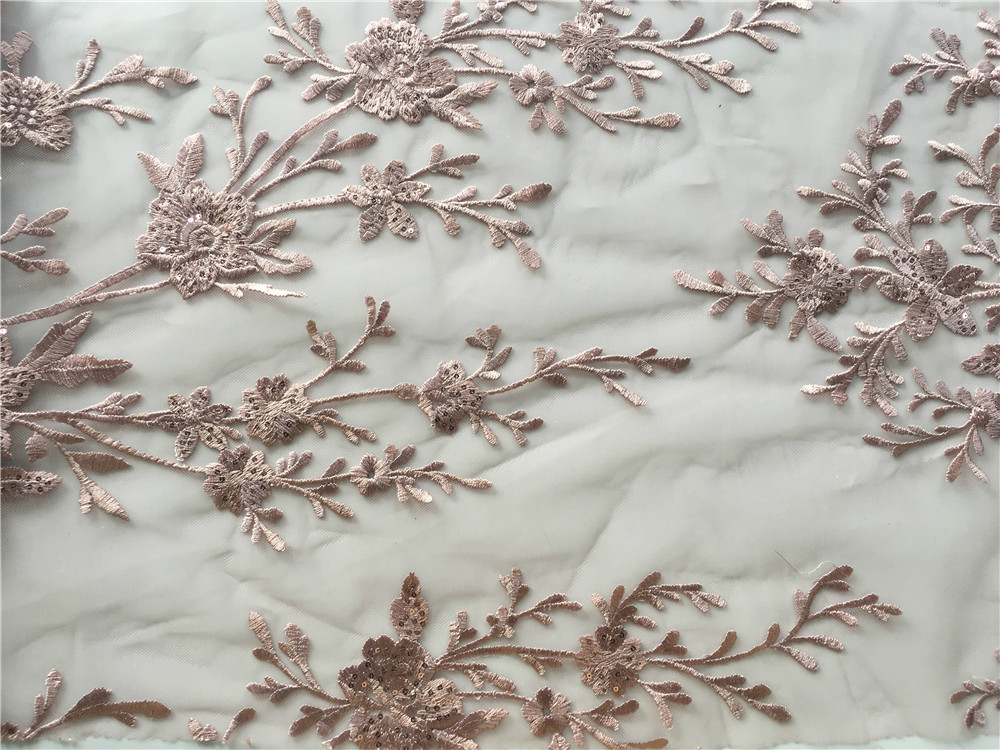 Pink Embroidery Fabric
