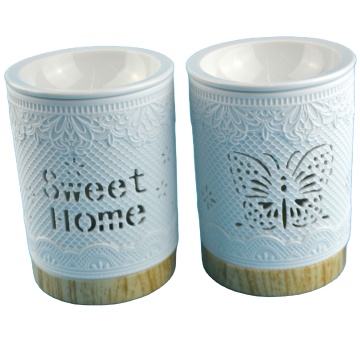 2019 New White Porcelain Candle Warmer with Cut Out Design