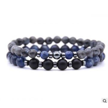 2PCS 6mm&8mm natural stone bracelet