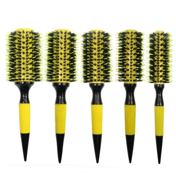 Natural Wooden Round Brush for Gentle Hair Care