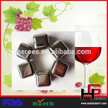 customized packaging & logo recycle metal ice cubes stainless steel