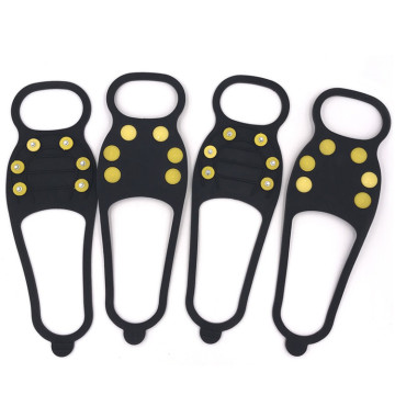 Winter Ice Footwear with Silicone Strap Steel Screw Crampons for Safety