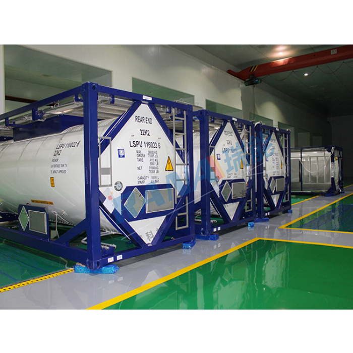 Fluoropolymer PTFE রেখাযুক্ত ISO ট্যাঙ্কার
