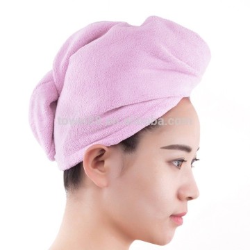 100% cotton bath cap pink