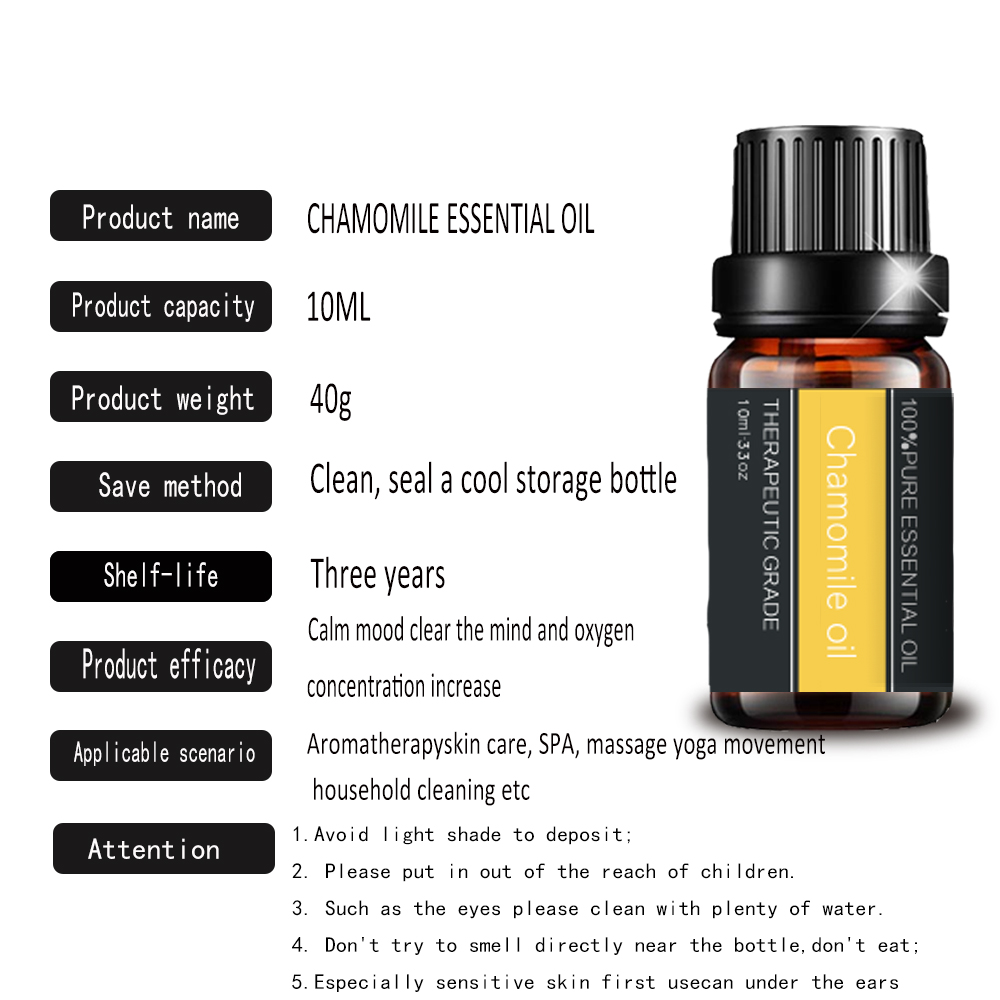 Pure Natural Organic Chamomile Essential Oil For Skincare