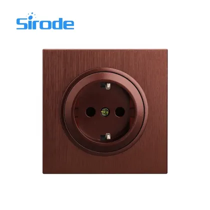 European Standard 10A Brown 1 Gang 1 Way Wall Light Switch