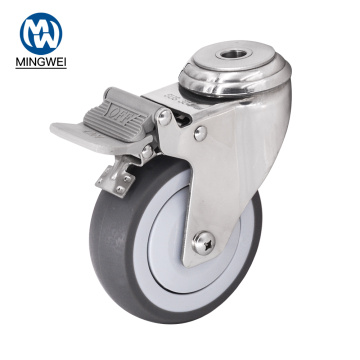 4 Inch Bolt Hole Caster With Brake