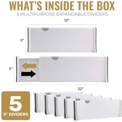 Expandable Plastic Underwear Dresser Cabinet Organizer