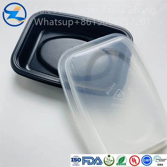 High quality black PP lunch box