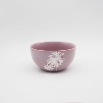 Prave de impressão rosa porcelana conjunto de utensílios de jantar de cerâmica